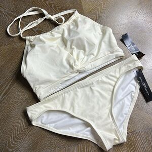 CARMEN MARC VALVO Ivory Bikini Set L